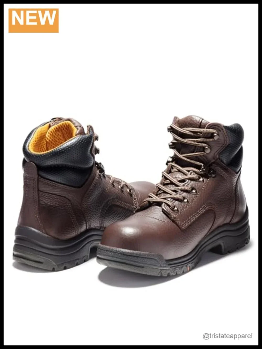 Waterproof Leather Safety Toe Work Boot Ankle High Lace Up